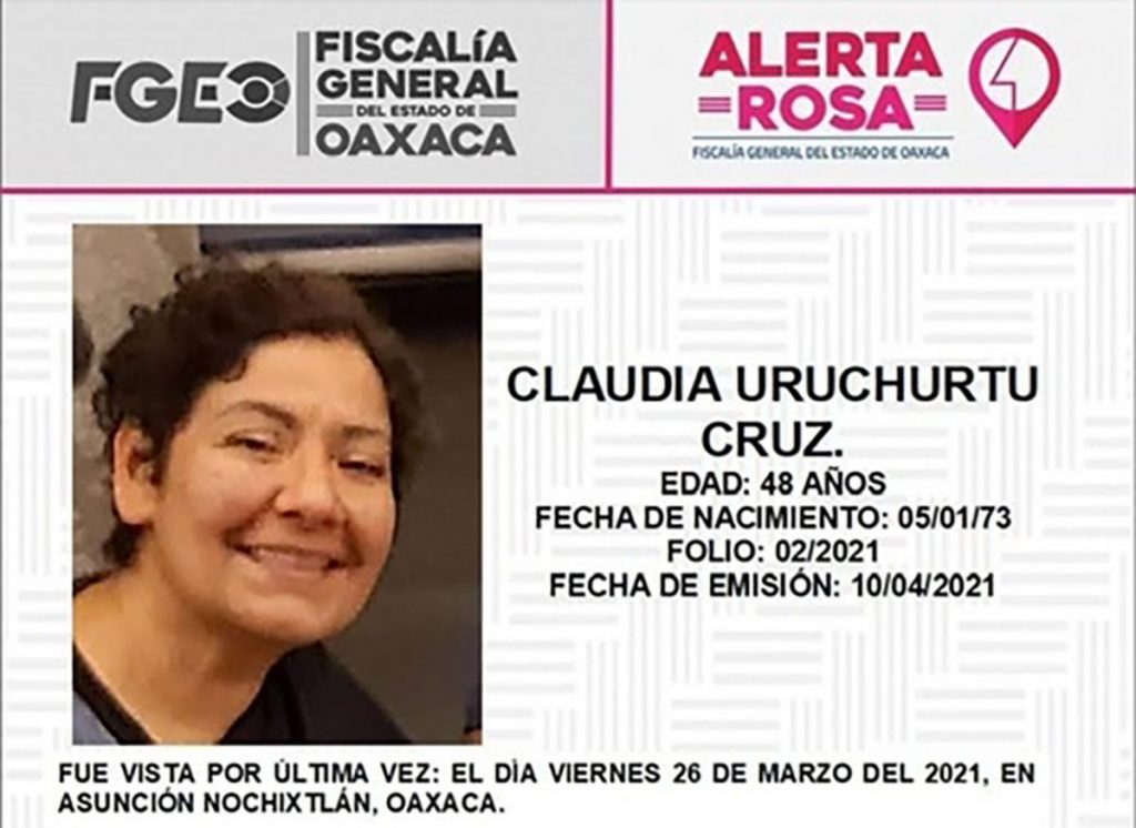 50 días tras las huellas de Claudia Uruchurtu, la desaparición forzada que indigna a Nochixtlán